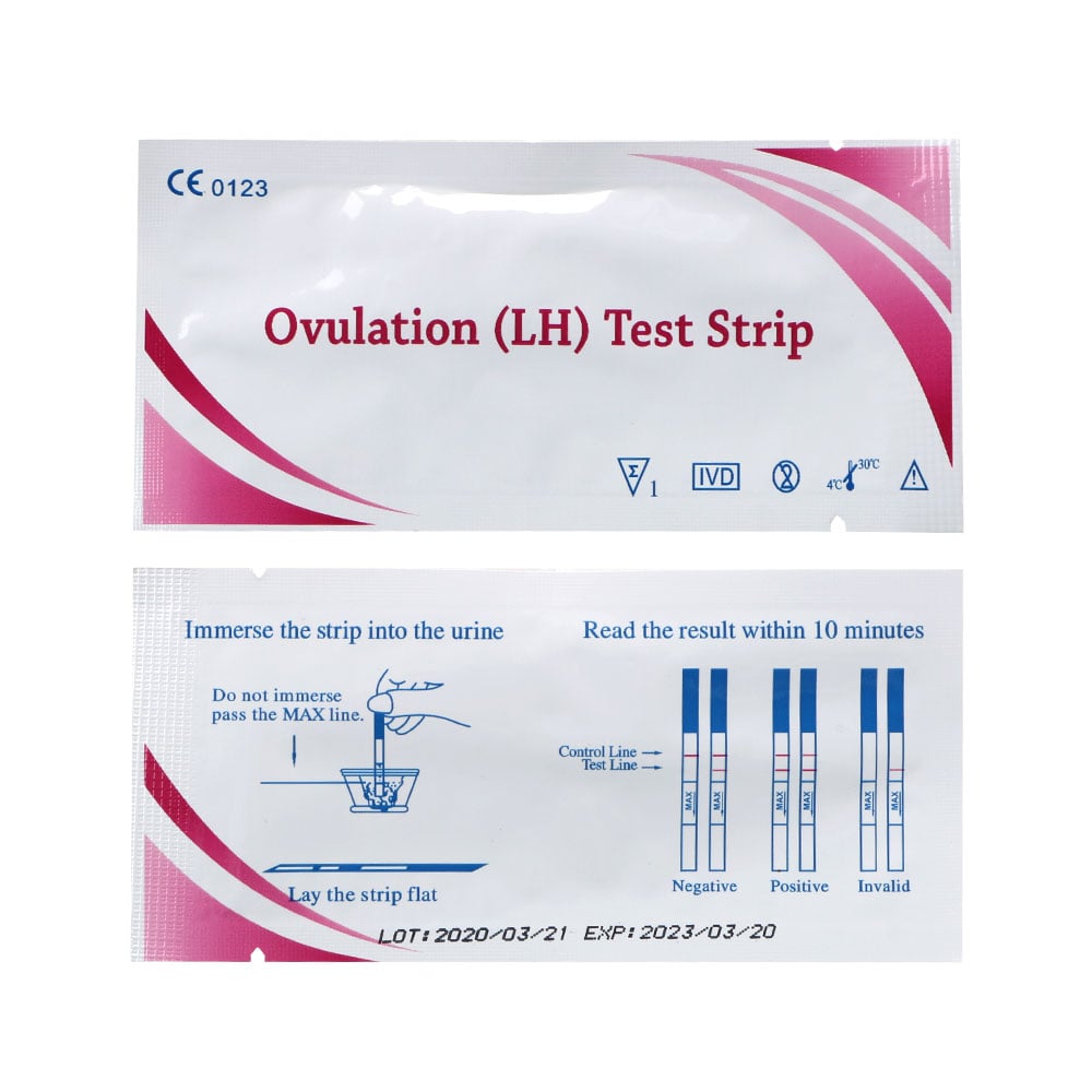 LH Ovulation Test (10 Strips) Plus 1 FREE Pregnancy Test Strip Golden